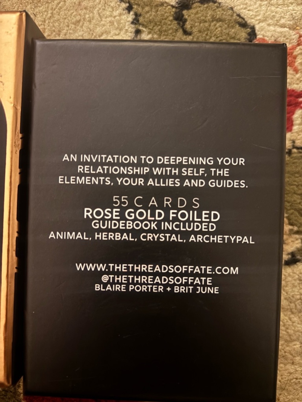 ✨ 🥀 Threads of Fate Oracle Rose Edition Deck - Black & Rose Gold ✨ - Picture 2 of 5
